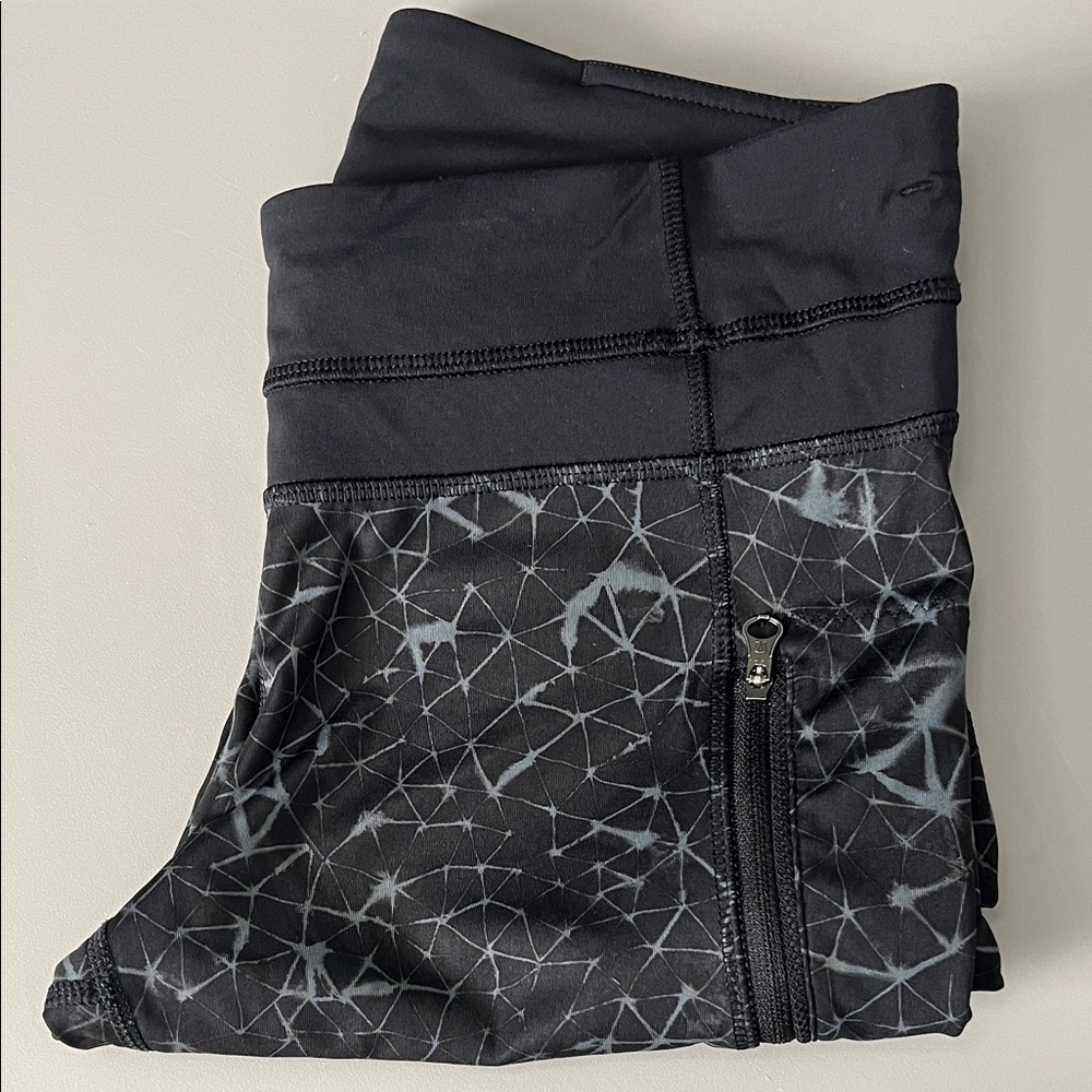 Lululemon Inspire Crop II Star Crush Coal Black Size 6
